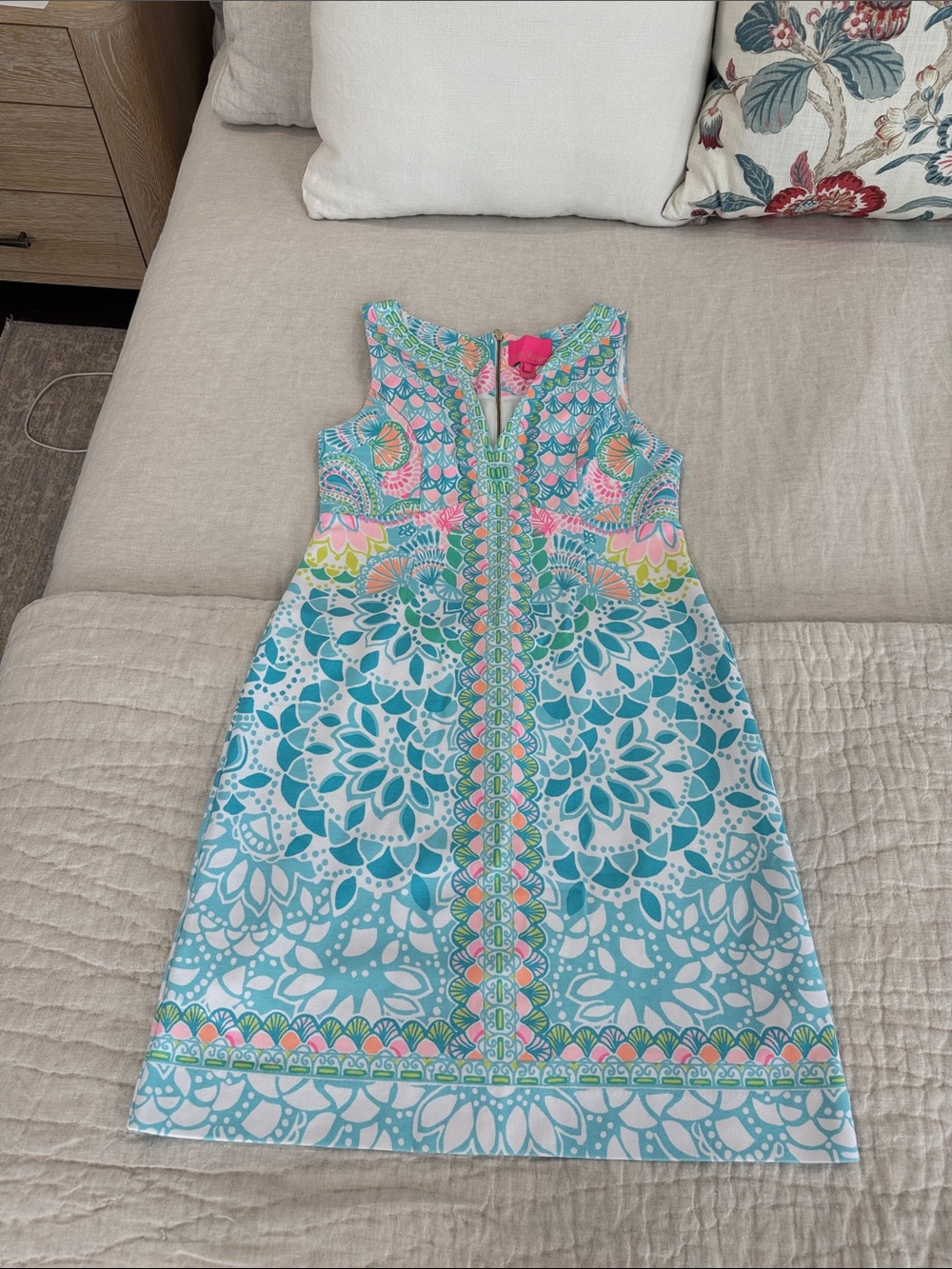 Lilly Pulitzer Caribbean Citrus Print Sleeveless Shift Dress - Size 6